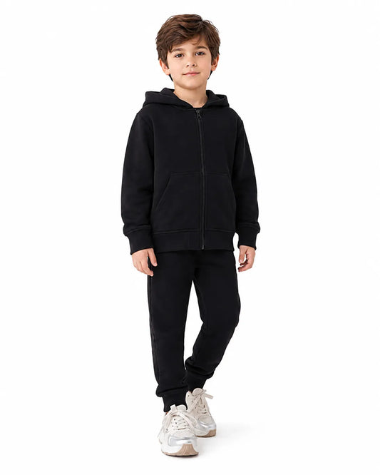 Girls' Black Milton Cotton Blend Pants – Relaxed Fit