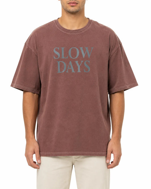 Men’s SLOW DAYS Oversized T-Shirt – 100% Cotton