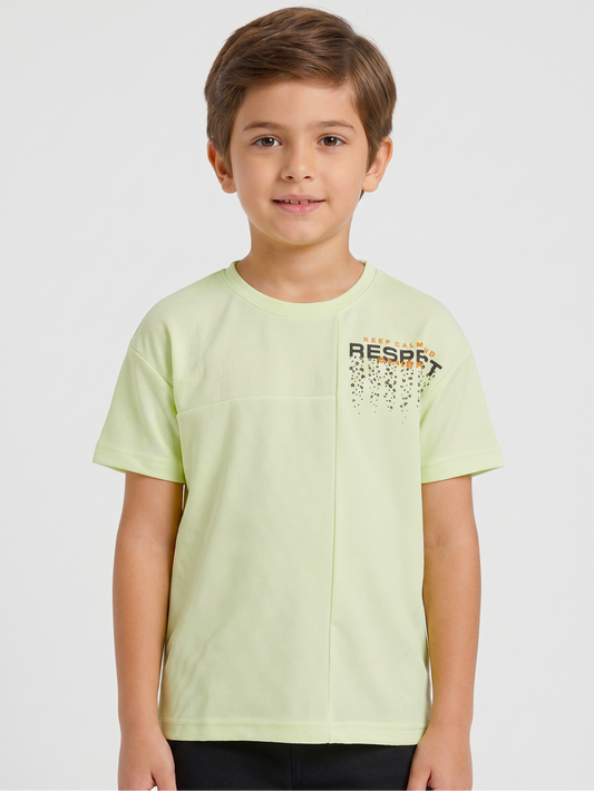 Boy`s Printed T-Shirt –Over Size- Short Sleeve