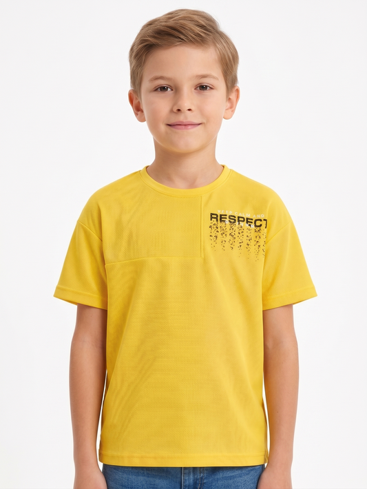 Boy`s Printed T-Shirt –Over Size- Short Sleeve