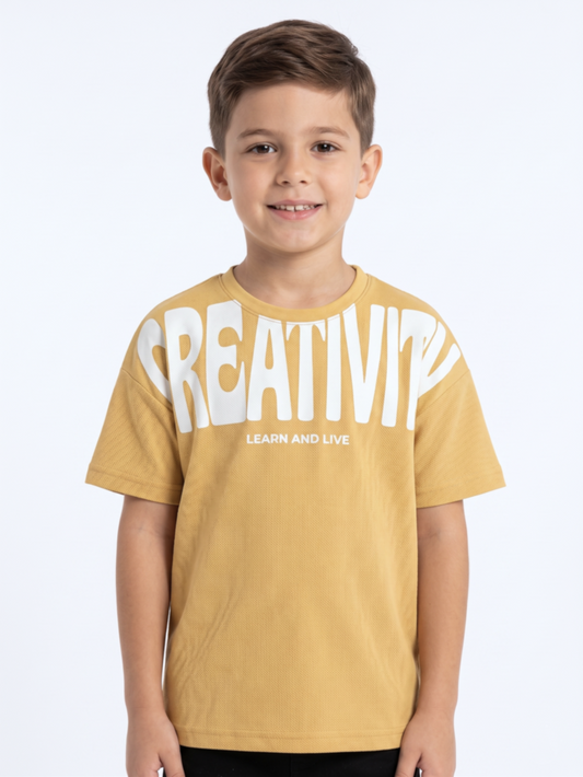 Boy`s Printed T-Shirt –Over Size- Short Sleeve