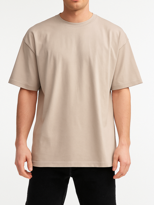 Men's T-Shirt Basic Over Size - Beige