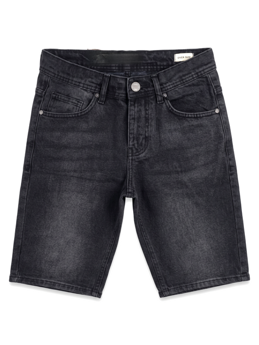 Men's jeans shorts over size -Gray