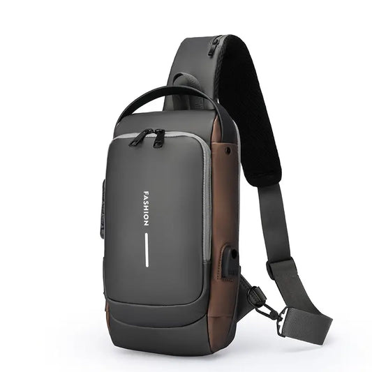 Men's waterproof crossbody bags- Grey