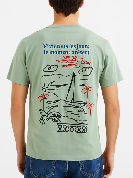 Men's T-Shirt Printed - Mint