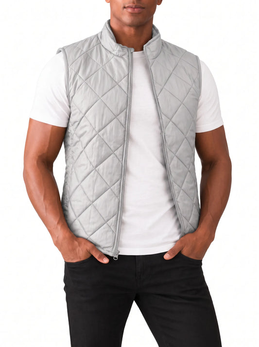 Men's 100% Polyester Waterproof Quilted Vest