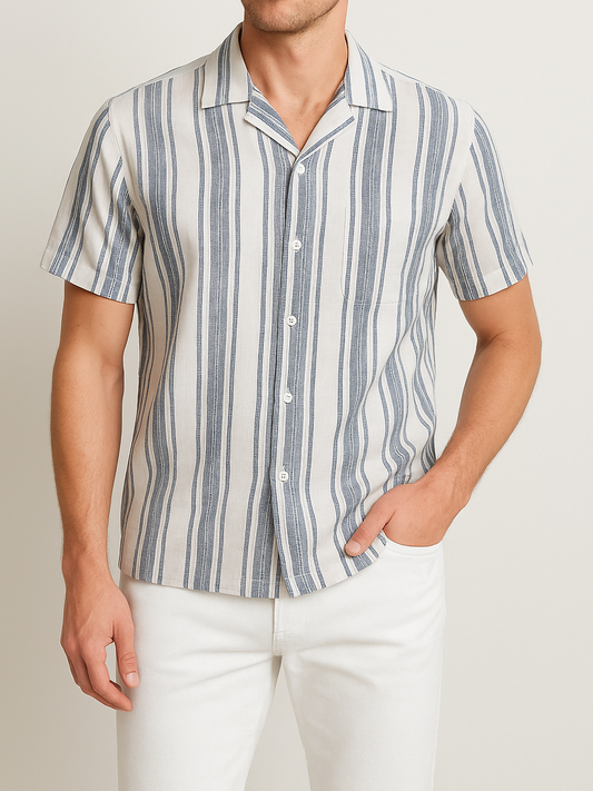 Men’s Shirt Half Sleeve Fashion - Navy