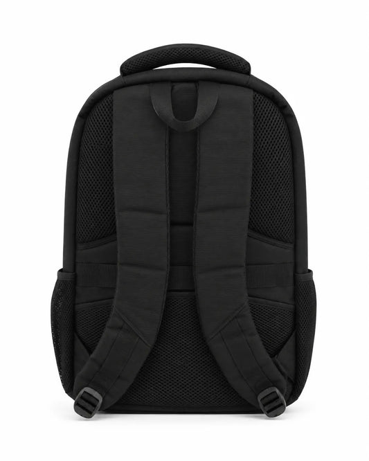 18-inch black multi-pocket sport backpack with graphic print from TREE