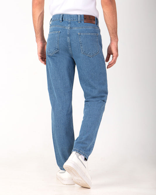 Men's pants jeans wide leg fashion - Blue