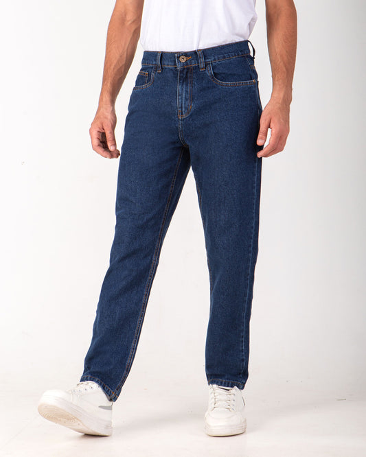 Men's pants jeans wide leg fashion - Dark Blue
