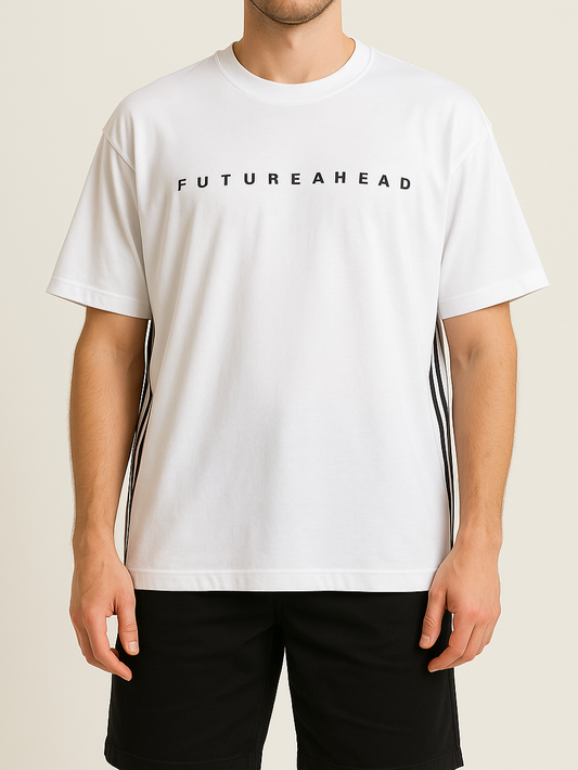 Men's T-Shirt Printed Over Size - White