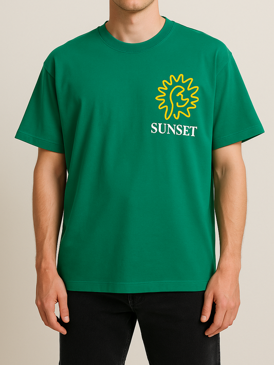 Men's T-Shirt Printed Over Size - Olive