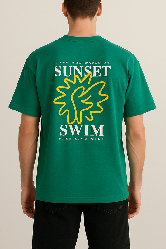 Men's T-Shirt Printed Over Size - Olive
