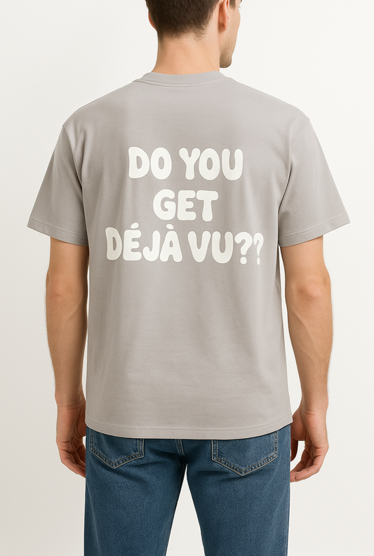 Men's T-Shirt Printed Over Size - Light Grey