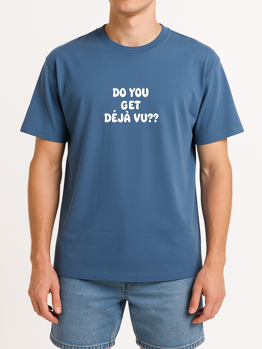 Men's T-Shirt Printed Over Size - Blue