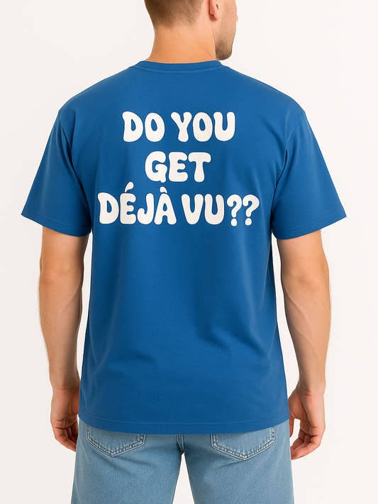 Men's T-Shirt Printed Over Size - Blue