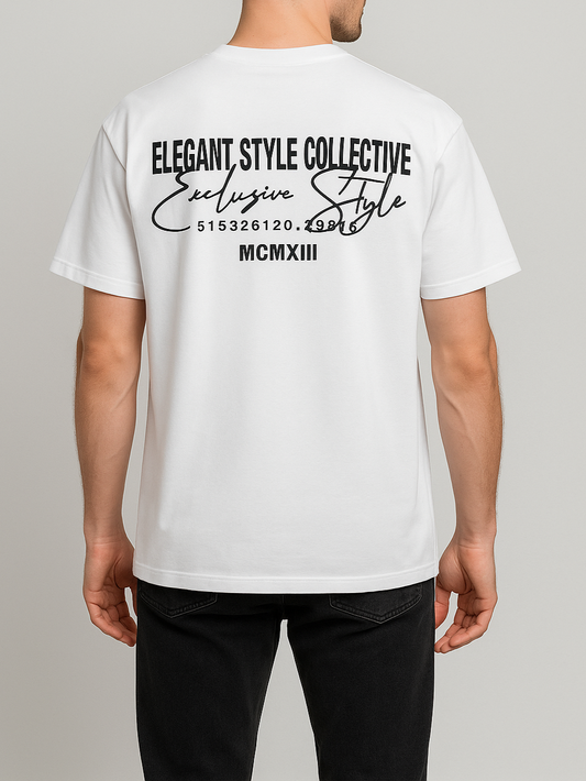 Men's T-Shirt Printed Over Size - White