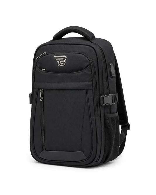 Black Multi-Pocket School Backpack | TREE
