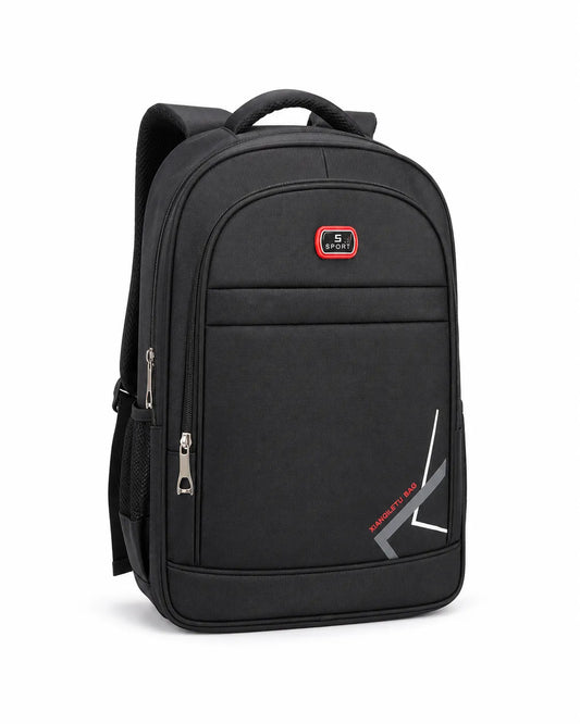 Black Size 18 Multi-Pocket Backpack with Color Details