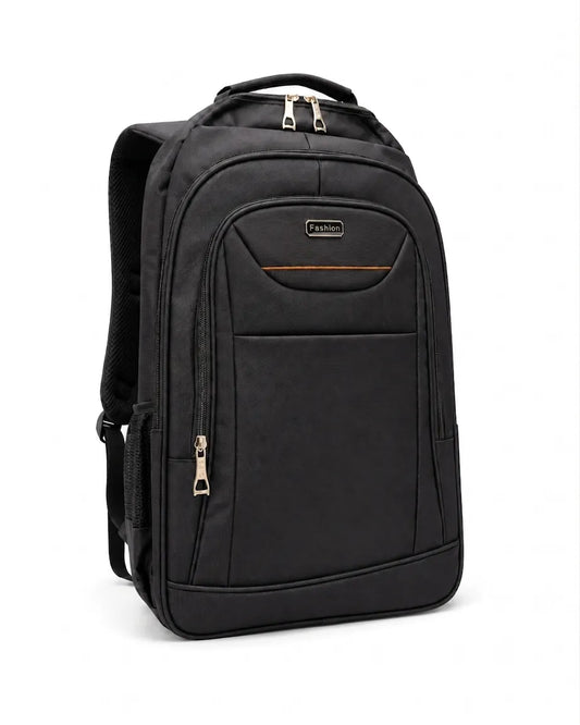 18-Inch Multi-Pocket Backpack with Accent Details - Black