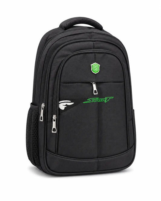 Black Multi-Pocket Sport Backpack