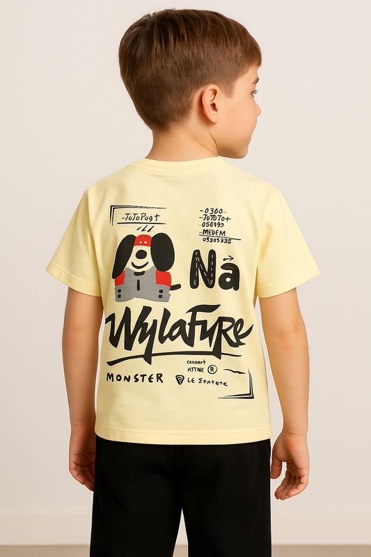 Boys’ T-Shirt Print – Yellow