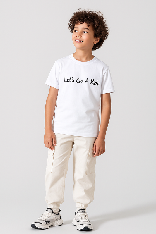 Boys'  T-Shirt Print - White