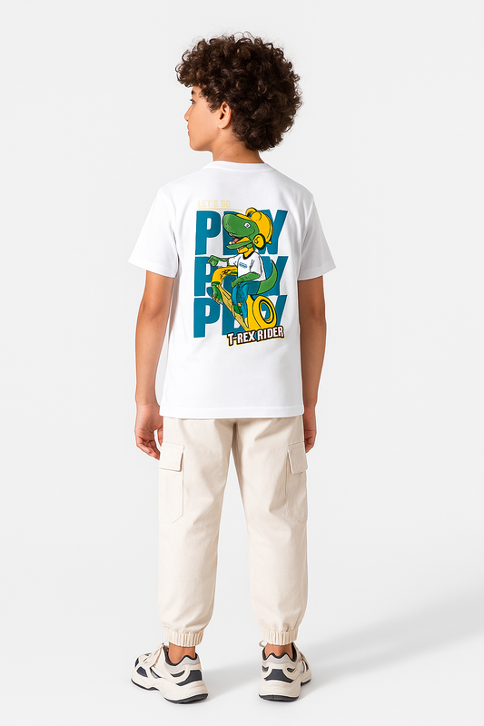 Boys'  T-Shirt Print - White