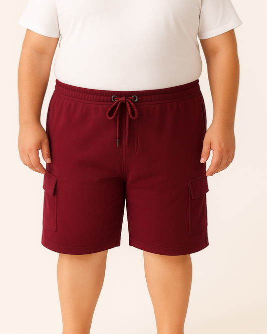 Men`s Shorts Summer Milton Baggy Special sizes – Maroon