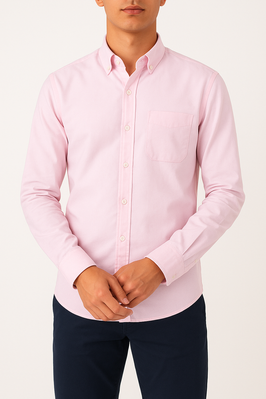 Men's Oxford Shirt With Sleeves - Rose