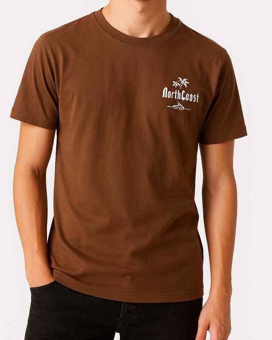 Men's T-Shirt Printed - Brown