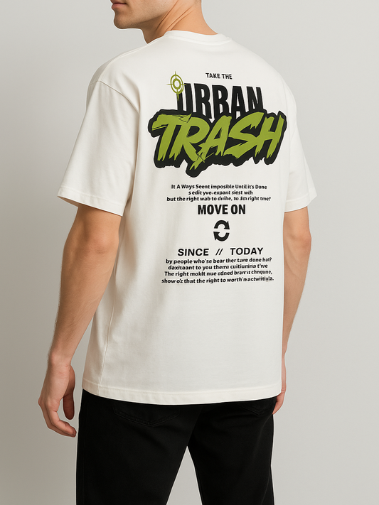 Men's T-Shirt Printed Over Size - Off White