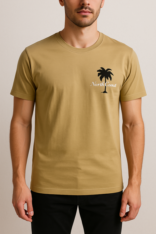Men's T-Shirt Printed - Beige