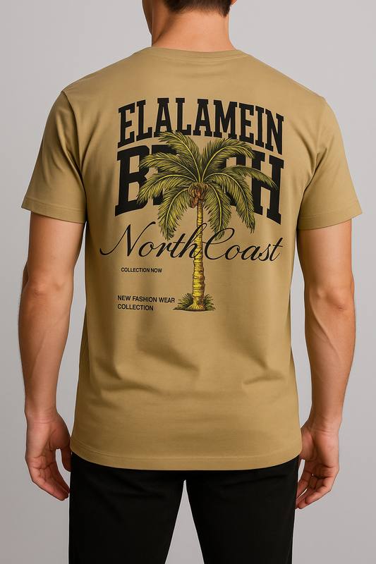 Men's T-Shirt Printed - Beige
