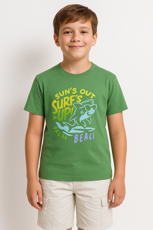Boys'  T-Shirt Print - Green