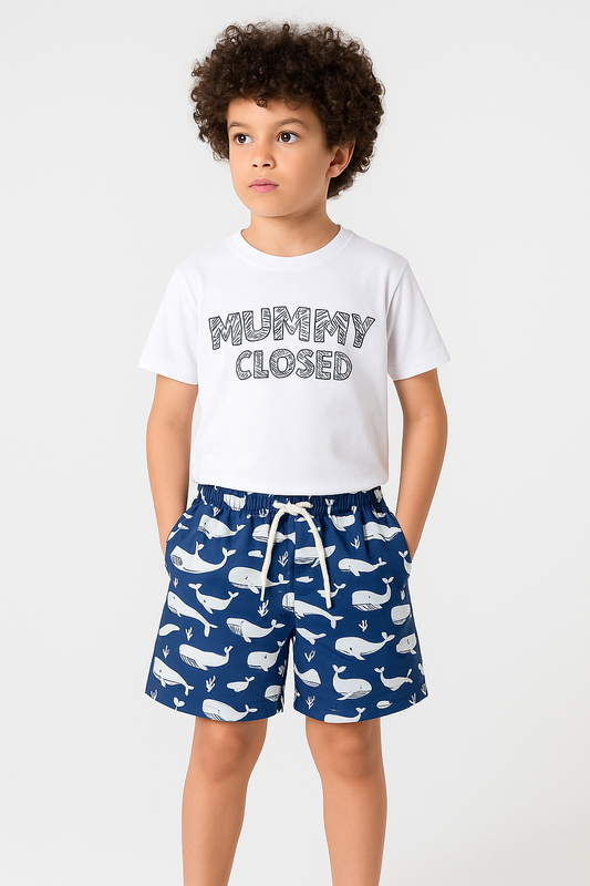 Boy’s Short Swim Fashion Shorts – Blue