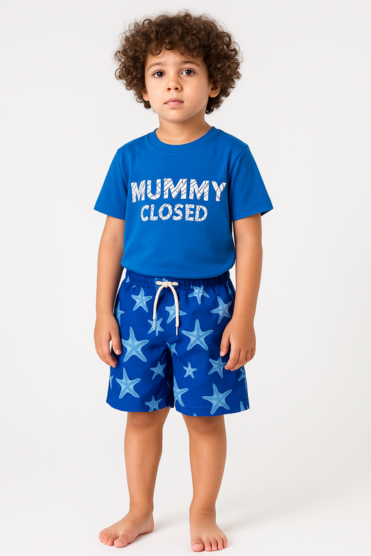 Boy’s Short Swim Fashion Shorts – Blue