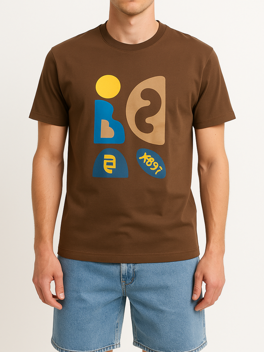 Men's T-Shirt Printed - Brown