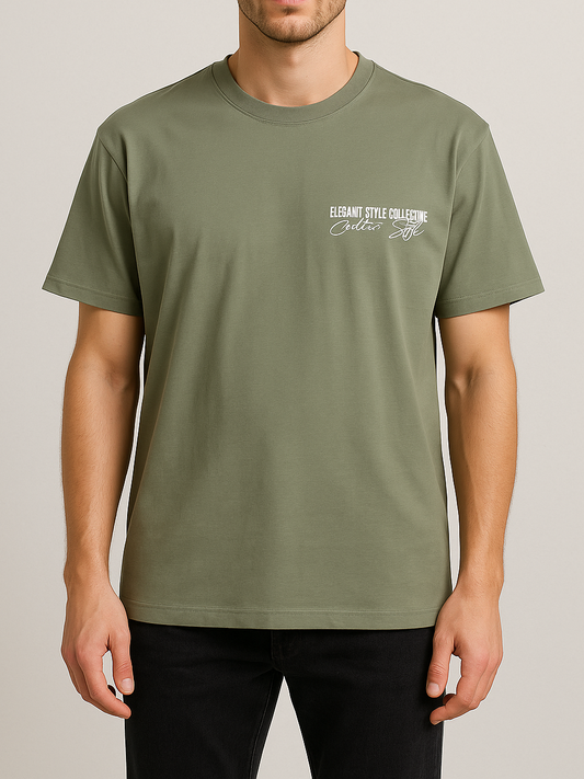 Men's T-Shirt Printed Over Size - Mint