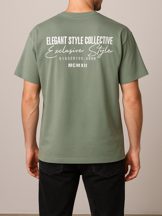 Men's T-Shirt Printed Over Size - Mint