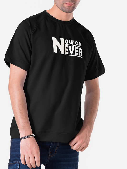 Men's T-Shirt Printed Over Size - Black