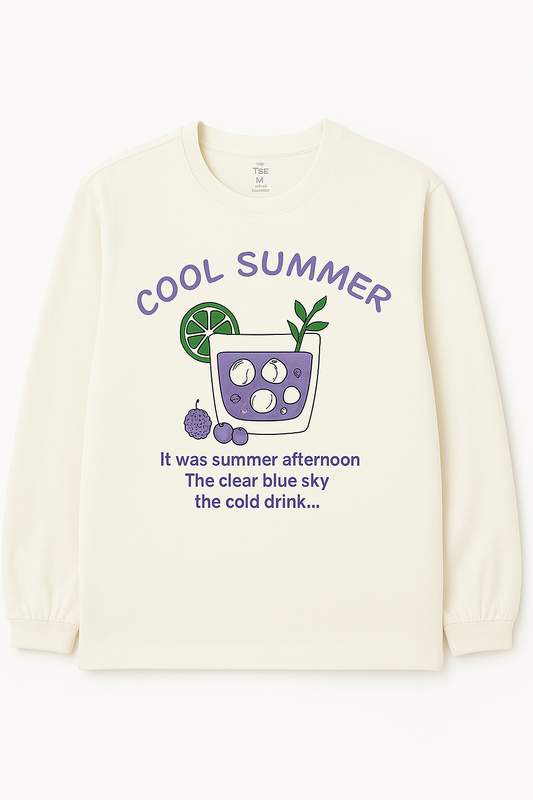 Girl's  T-Shirt sleeve Print Over size - Off White