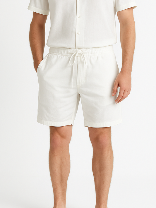 Men's linen Shorts - Off White