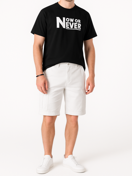 Men's Gabardine Short Baggy - White