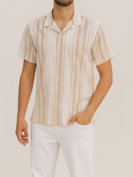 Men’s Shirt Half Sleeve Fashion - Cafe