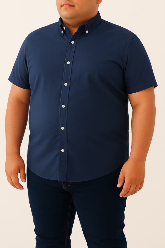 Men’s Oxford Shirt Half Sleeves  Special sizes – Dark Blue