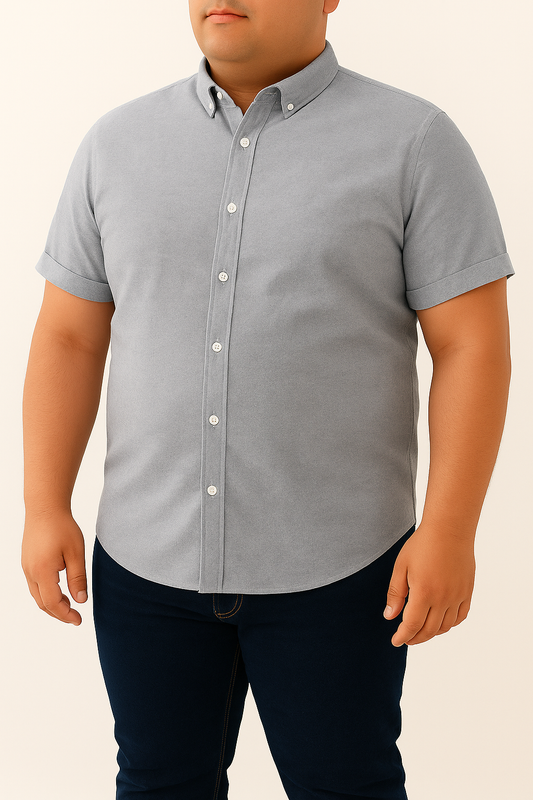 Men’s Oxford Shirt Half Sleeves  Special sizes – Grey