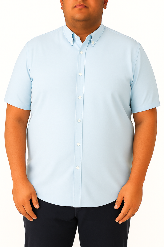 Men’s Oxford Shirt Half Sleeves  Special sizes – Turquoise