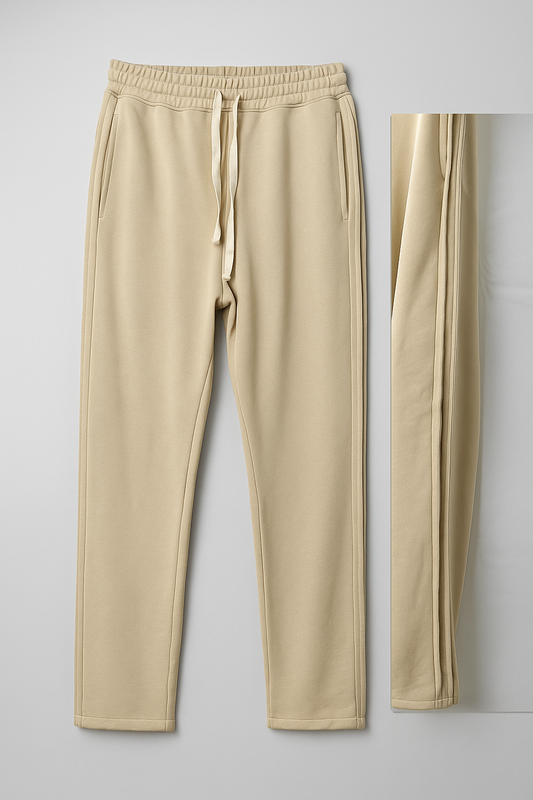 Men`s Sweatpants Fashoin Wide Leg - Beige
