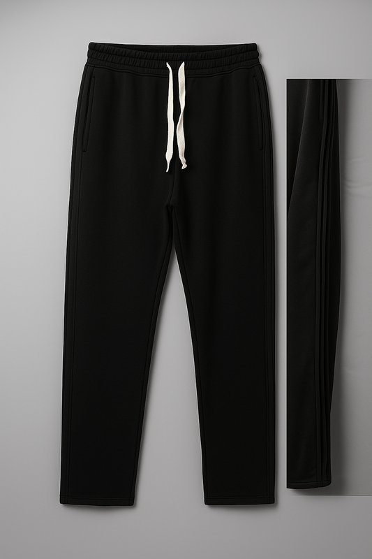 Men`s Sweatpants Fashoin Wide Leg - Black